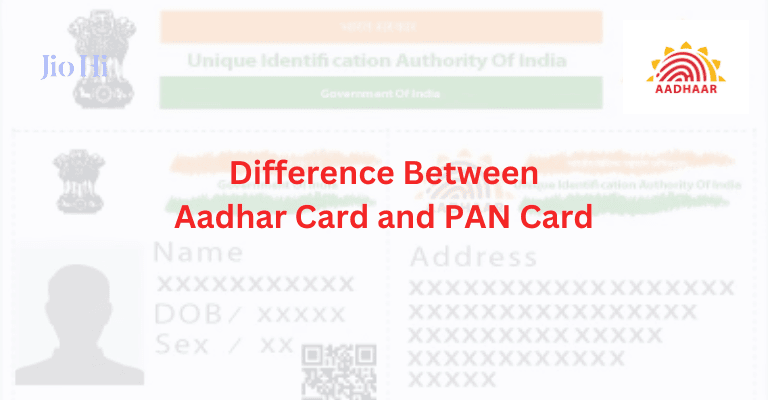 What Is The Between Aadhar Card And Pan Card Image